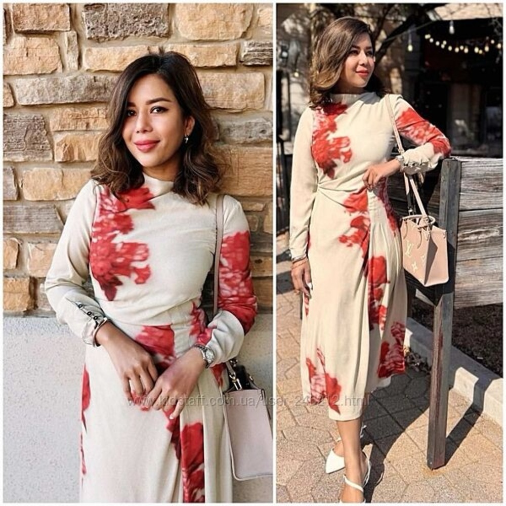ZARA ~ FLORAL PRINT DRESS ZW COLLECTION - Picture 9 of 10
